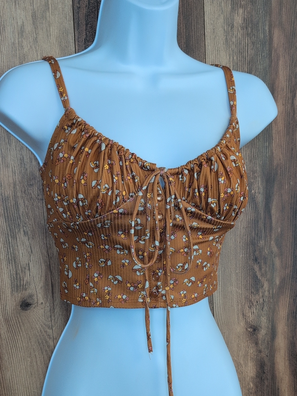 Urban Outfitters Tie-Front Cropped Tank Top S 939A